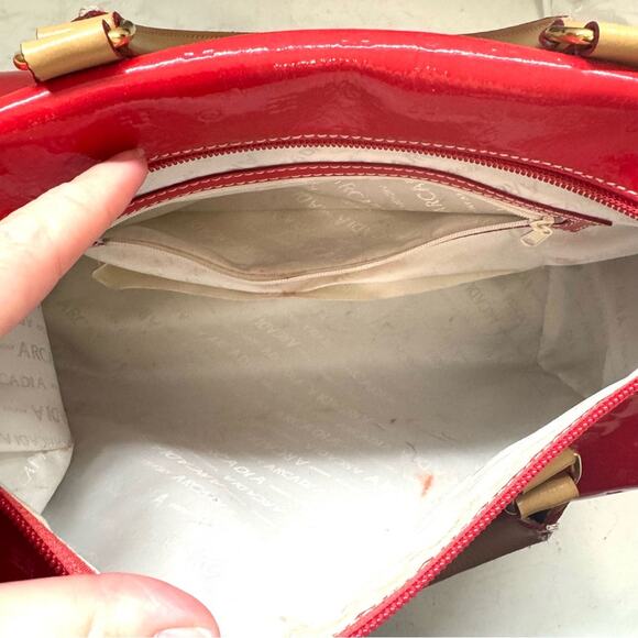 Red Arcadia Custom Pop Art Hand Painted Handbag Satchel Purse - Picture 8 of 8